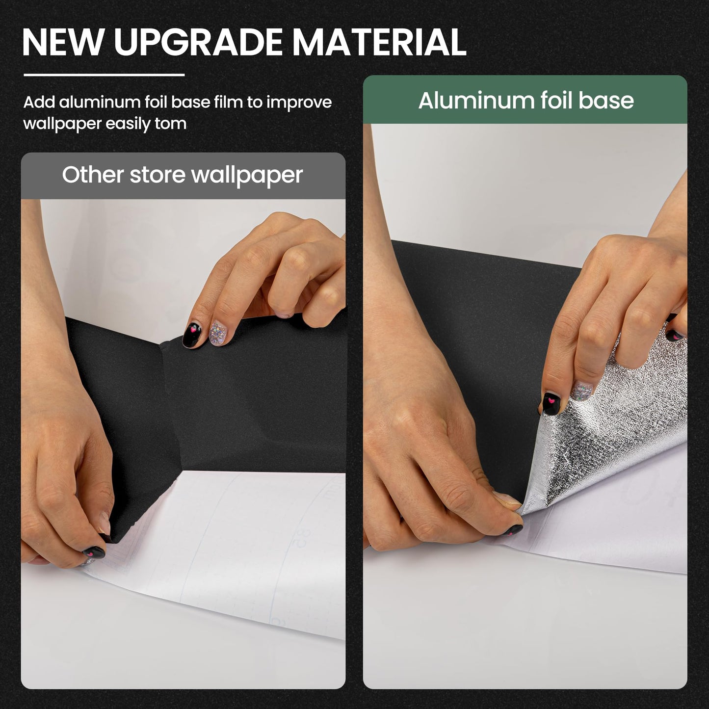 practicalWs Peel and Stick Wallpaper 15.7" x 118" Black Contact Paper for Cabinets and Drawers Removable Wall Paper Self Adhesive Vinyl Film Roll Easy to Apply Bathroom Home Decor Counter Top Covers