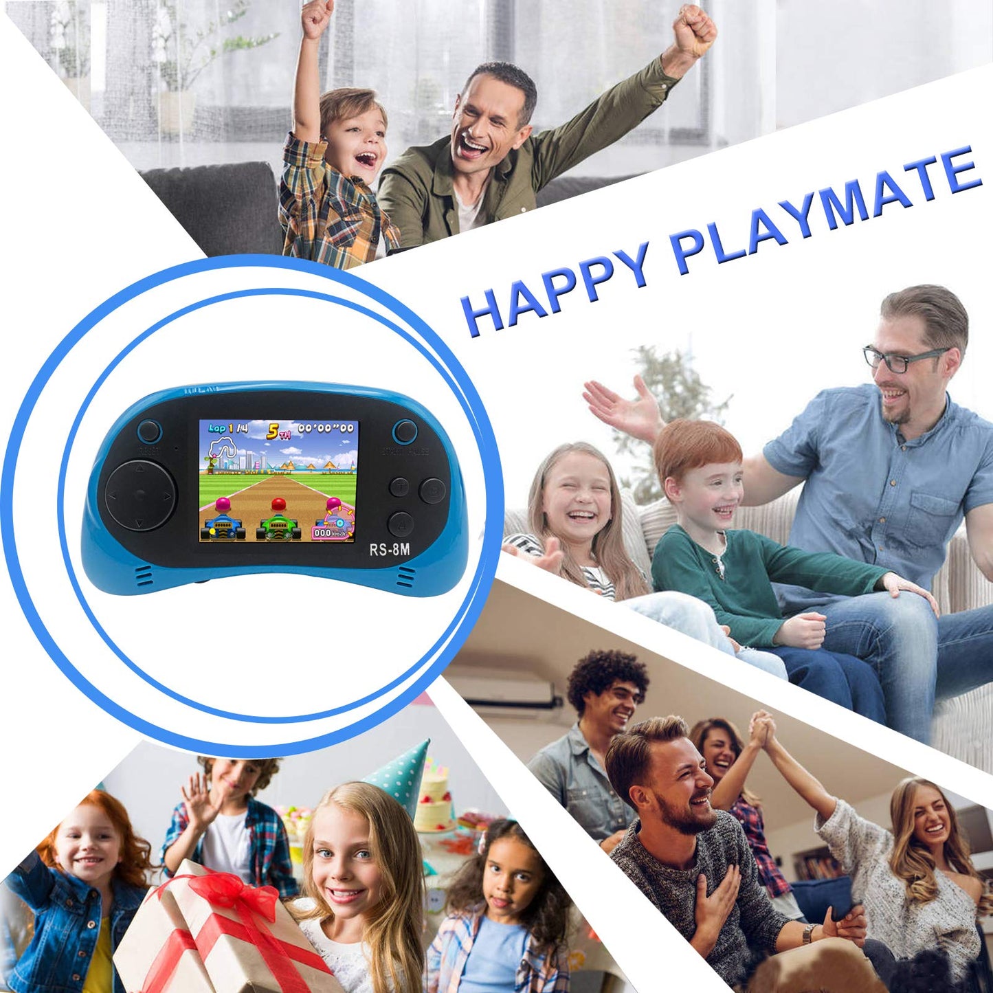 Kids Handheld Portable Video Game Player with 200 Games - 16 Bit 2.5 Inch Screen Mini Retro Electronic Machine for Boys Girls