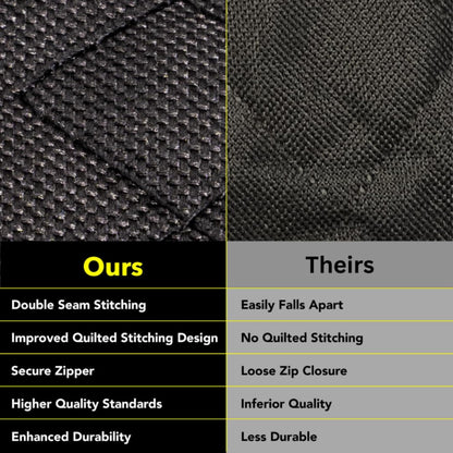 Meadowlark XL Dog Seat Covers Unique Design & Full Car Protection-Doors,Headrests & Backseat. Extra Durable Zippered Side Flap, Waterproof Hammock Pet Seat Cover + Seat Belt & 2 Headrest Protectors