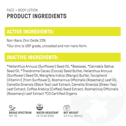 Raw Elements Face and Body Mineral Sunscreen SPF 30 Tube, Organic Sunblock Daily Protection, Non Toxic Reef Safe, Water Resistant, Cruelty Free, 3 oz (Pack of 1)