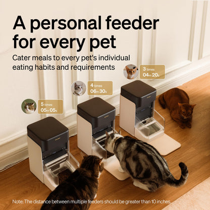 PETLIBRO RFID Automatic Cat Feeder, Collar Tag-Activated Personalized Meals, 5G&2.4G Wi-Fi Programmable Cat Food Dispenser with Cats Recognition & Diet Tracking for Multi-Pet Homes and Different Diets