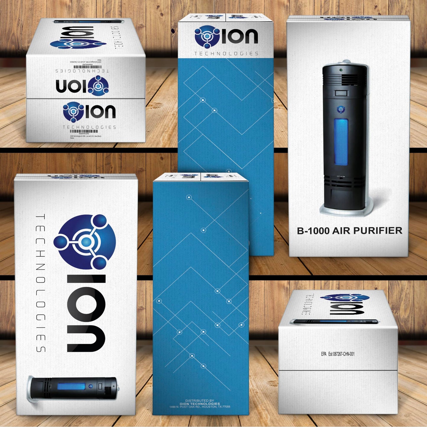 OION Technologies B-1000 Permanent Filter Ionic Air Purifier Pro Ionizer with UV-C, New (Black)