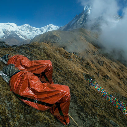 Portable Emergency Blanket & Bivvy Sack Thermal Sleeping Bag - 2 Pack