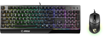 MSI Vigor GK30 Combo, 6-Zone RGB GK30 Gaming Keyboard & GM11 Gaming Mouse, Water Repellent & Splash-Proof, 5000 DPI