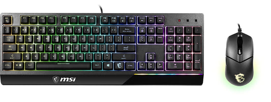 MSI Vigor GK30 Combo, 6-Zone RGB GK30 Gaming Keyboard & GM11 Gaming Mouse, Water Repellent & Splash-Proof, 5000 DPI