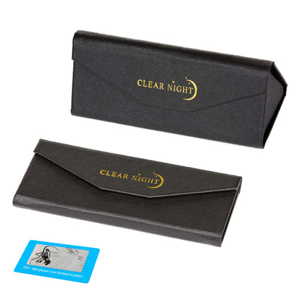 Night Driving Glasses Anti Glare Polarized With Stylish Case - Night Vision Glasses - Tac Glasses - Night Glasses for Driving - Nighttime Glasses