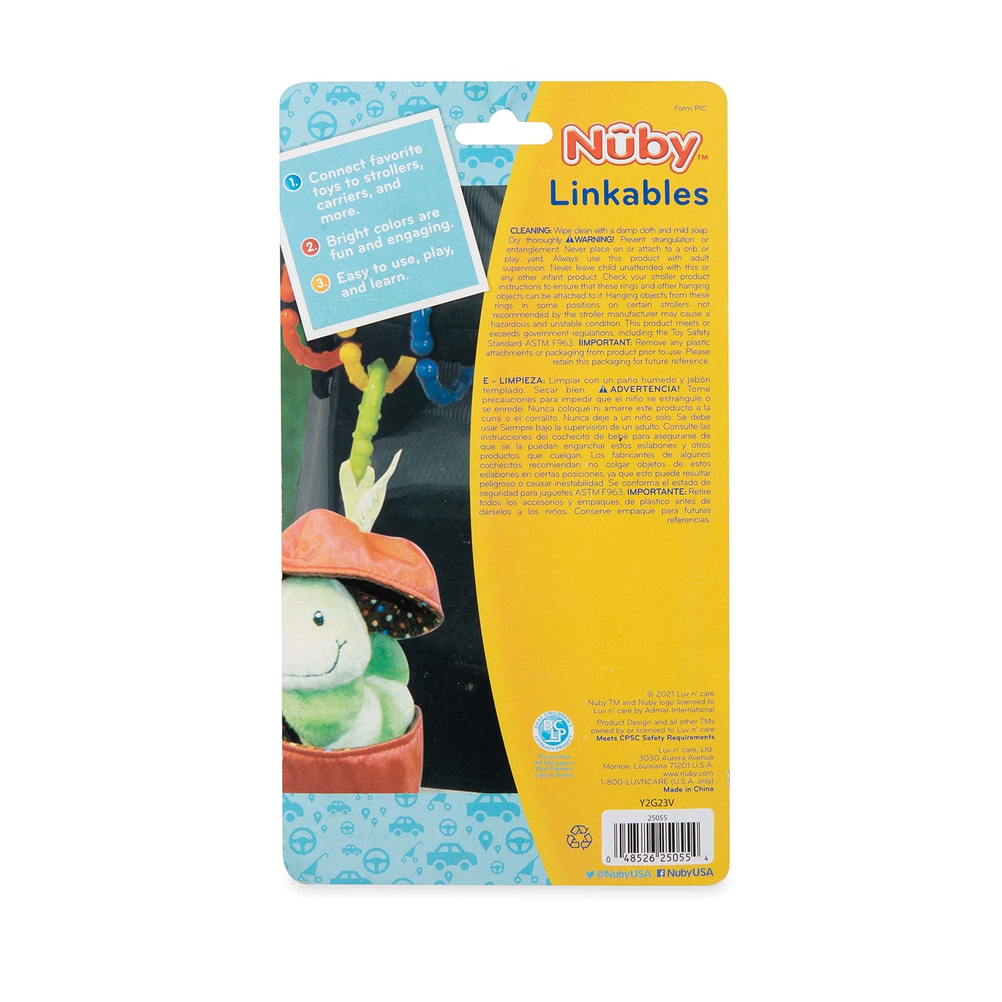 Nuby Linkables Car Seat Toy and Baby Stroller Accessories - 18-Count