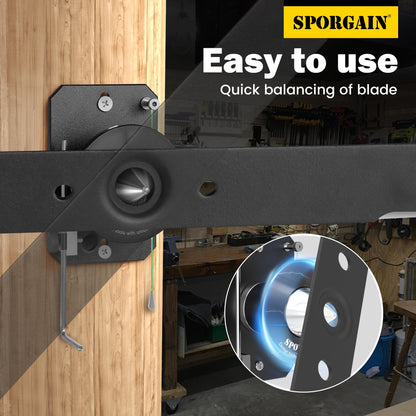 Lawn Mower Blade Sharpener & Lawn Mower Blade Balancer, 15°-45° Adjustable Mower Blade Sharpener and High Precision Magnetic Mower Blade Balancer for Many Types of Mower Blade, Black