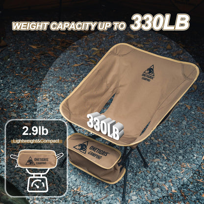 ONETIGRIS Tigerblade Camping Chair, Lightweight Folding Backpacking Hiking Chair, Compact Portable 330 lbs Capacity