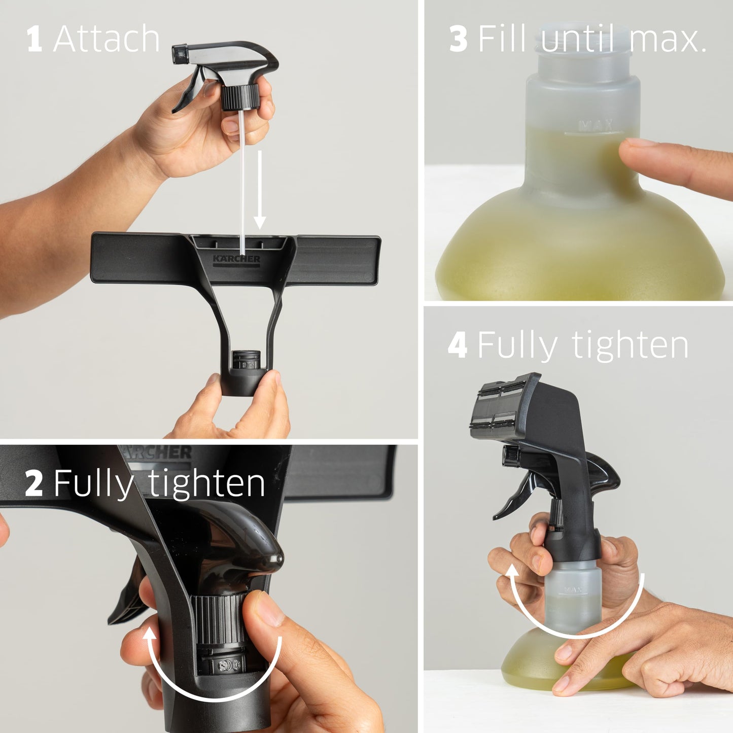 Kärcher WV 6 Electric Window Vacuum Squeegee 11" - Cleans Showers, Mirrors, Glass, and Countertops - Electric Squeegee