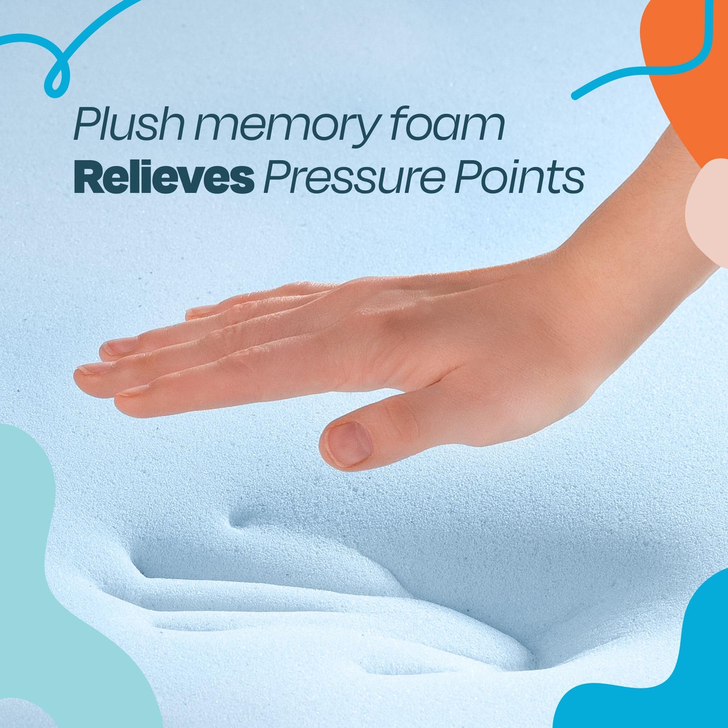 LINENSPA Memory Foam Mattress Topper - 2 Inch Gel Infused Memory Foam - Plush Feel - Cooling and Pressure Relieving - CertiPUR Certified - Dorm Room Essentials - Twin Size
