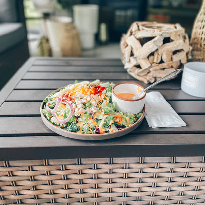 Mora Ceramic Flat Dinner Plates Set of 6, 10.5 in High Edge Dish Set - Microwave, Oven, and Dishwasher Safe, Scratch Resistant, Modern Dinnerware- Kitchen Porcelain Serving Dishes - Assorted Neutrals