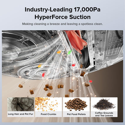 Roborock Qrevo Edge S5A Robot Vacuum and Mop, 17,000Pa, Zero-Tangling, DuoDivide Main Brush, FlexiArm Side Brush, Hot Water Mop Washing & Self-Cleaning, Warm Air Drying, Self-Emptying, White