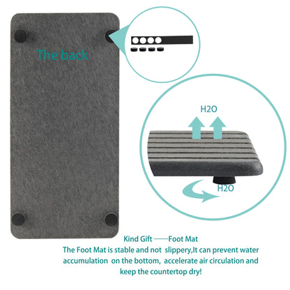 NiuYichee 2 PCS Water Absorbent Diatomite Coasters Rectangle, Grooved Design, Water Absorbing Stone Used for Hand Soaps & Plants & toiletries in The Modern Home