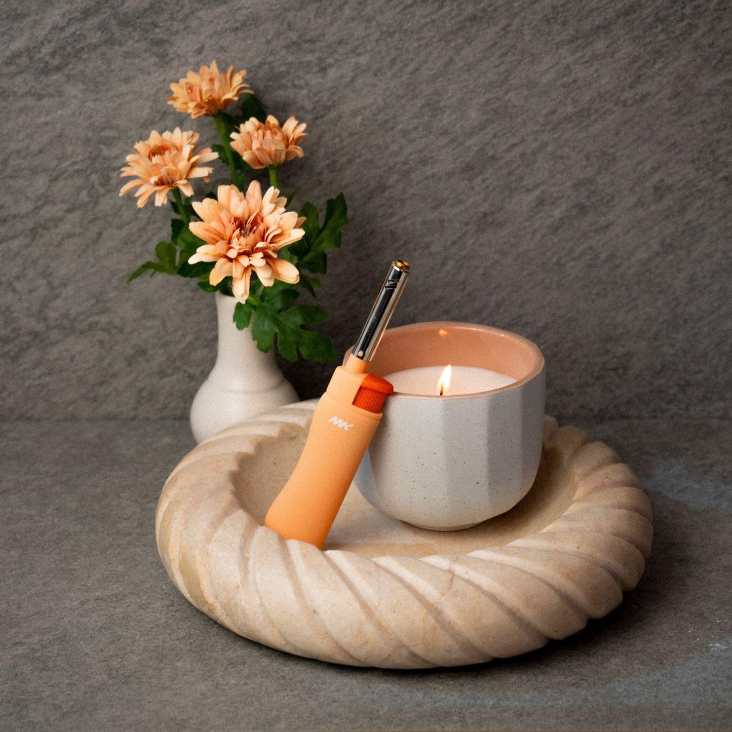 MK Candle Lighter, Butane Refillable Wind-Resistant Flame, 5-Pack for BBQ, Camping, Outdoor Use (Pastel-5pc)