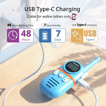 Inspireyes Walkie Talkies for Kids Rechargeable,Toys for Boys and Girls Ages 3-12, 3 Pack Long Range 2-Way Radios, Birthday Gifts,Christmas Stockings, Outdoor Play, Family Games, Hiking Camping Gear