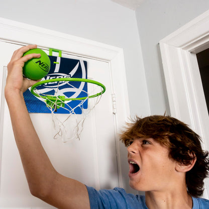 Nerf Nerfoop - The Classic Mini Foam Basketball and Hoop - Hooks On Doors - Indoor and Outdoor Play - A Favorite Since 1972