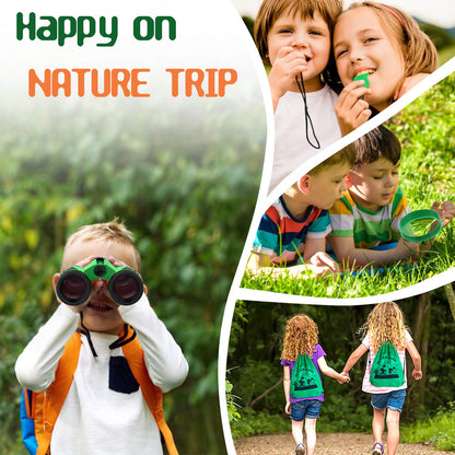 GINMIC Kids Explorer Kit & Bug Catching Kit, 16 Pcs Outdoor Exploration Safari Kit for Kids Camping with Binoculars, Adventure, Hunting, Hiking, Educational Toy Gift for 3-12 Years Old Boys Girls