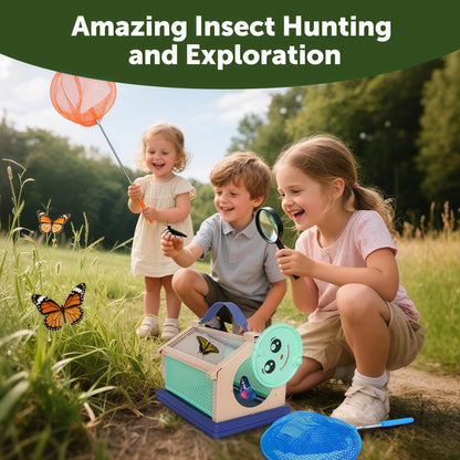 Kids Bug Catcher, Bug Catching Set with Butterfly Net, Insect Toys Collection Box, Insect Habitat, Kids Adventure Set Outdoor Toys-Nature Exploration Set for Kids 3+ Years