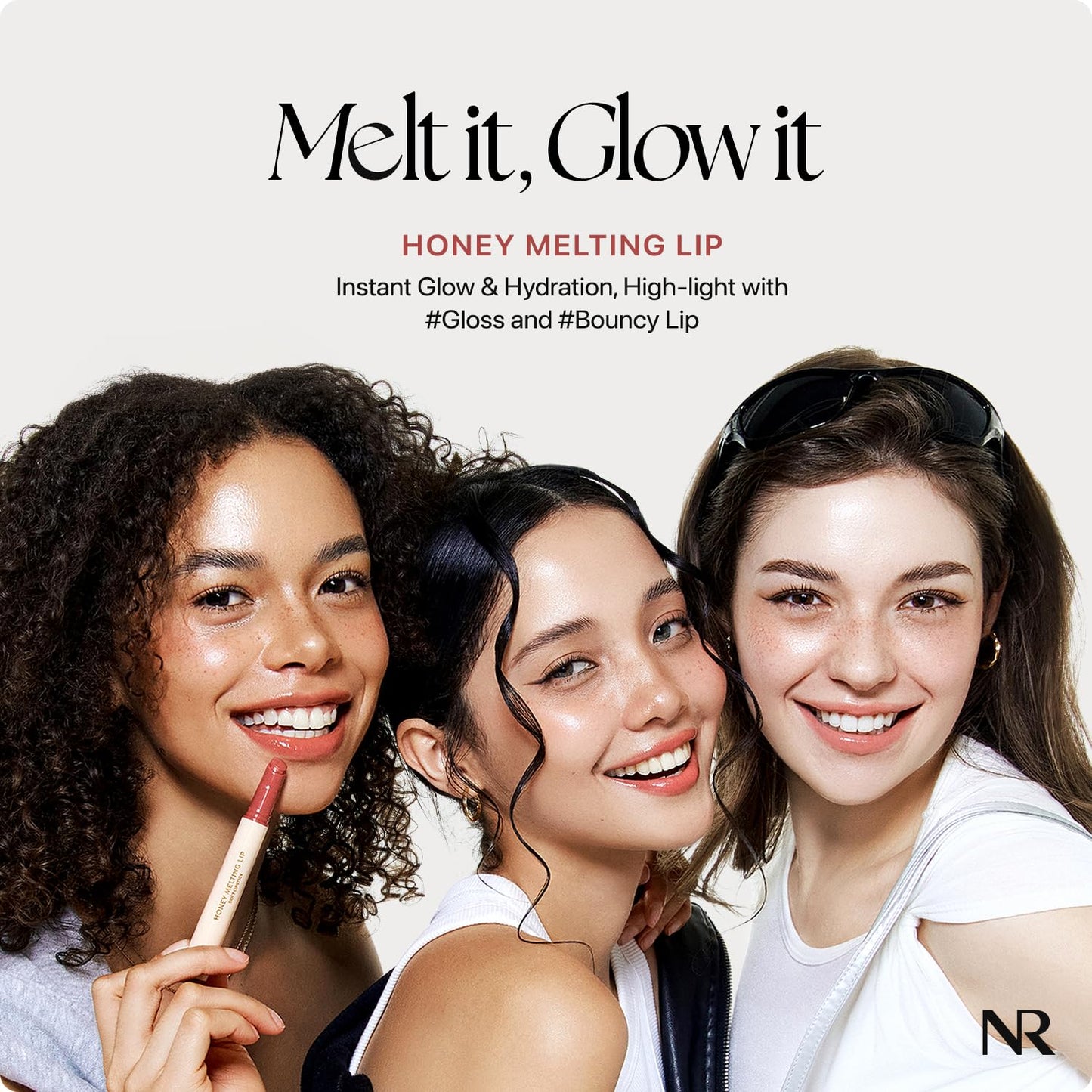 Nature Republic HONEY MELTING LIP (05 PLUM) SOFT LIP STICK, Hydrating Gloss, Moisturizing balms, Sheer tint, Shine & Glowy Finish, korean make up