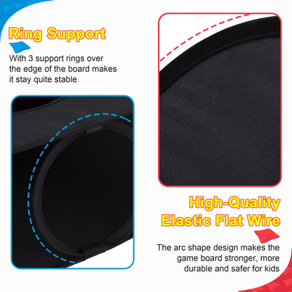 Himal Collapsible Portable Corn Hole Boards with 8 Cornhole Bean Bags (3 x 2-feet)