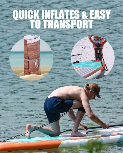 Highpi 11ft Inflatable Stand Up Paddle Board for Youth and Adults – Wide Sup with Premium Accessories, Blow Up Paddleboard for Surfing, Fishing, Yoga & More