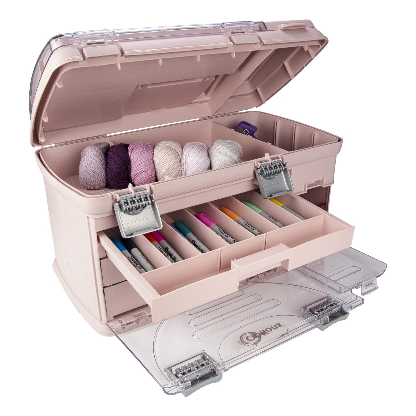 Large Three Drawer Organization System - Two Small Utility Stows | Battery, Jewelry, Small Parts, Craft, Sewing, Paint, Collectibles Storage