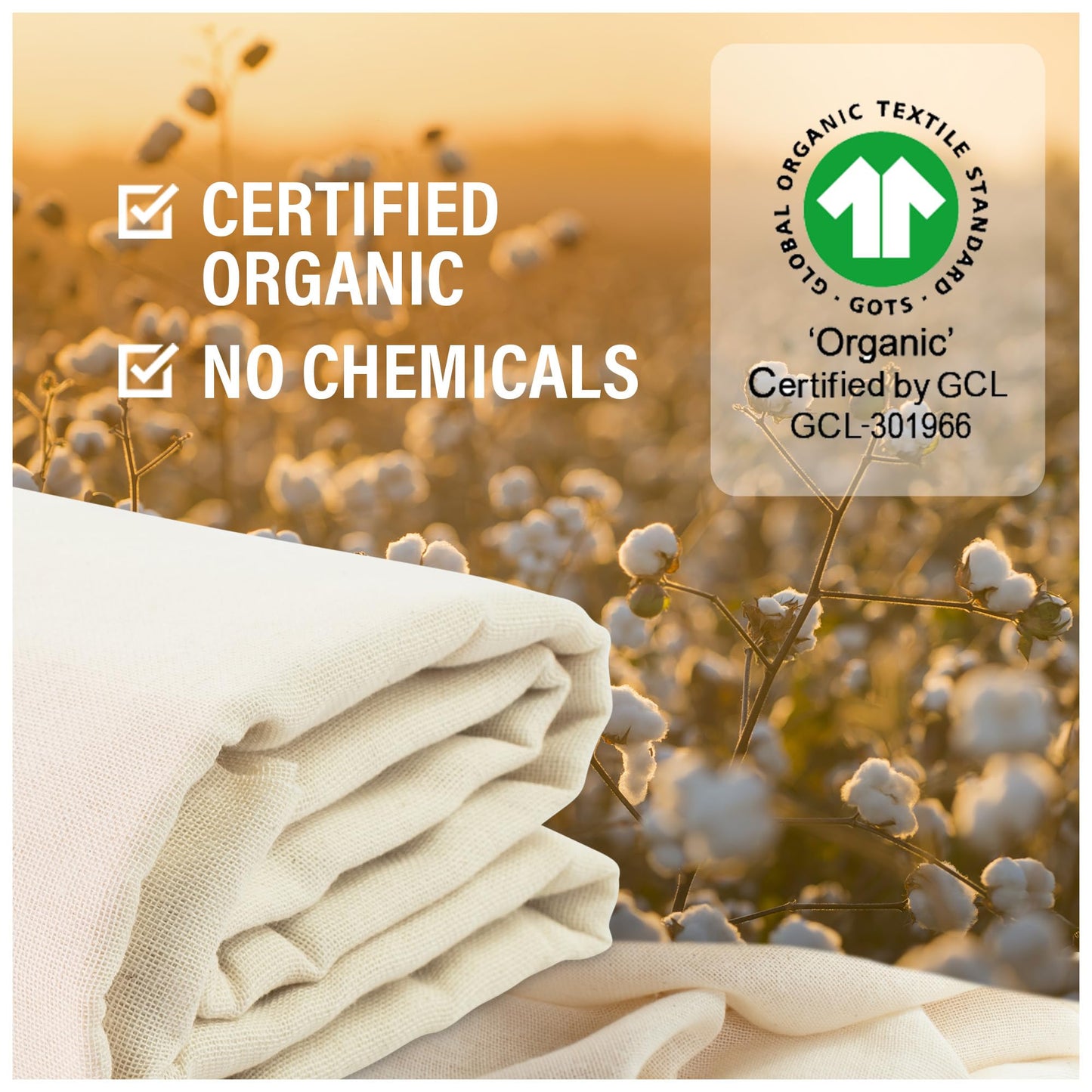 Organic Unbleached Cotton Cheesecloth for Straining, GOTS Certified, Fine Reusable Strainer – Large 18 Sq.ft.