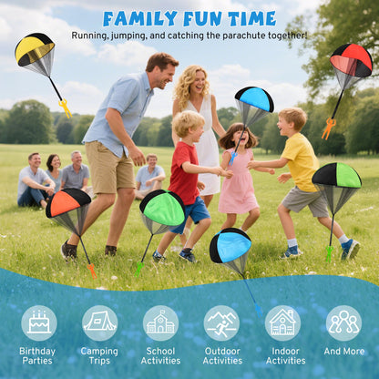 Parachute Toy for Kids, Outdoor Toys Flying Parachute Men, Inside & Outside Toys for or 3 4 5 6 7 8 9 10 11 12 Year Old, Thanksgiving Day for Boy Girl 4-8 Year Old, Unique Boys Party Favors