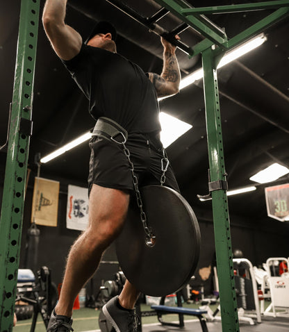 Gymreapers Dip Belt With Chain For Weightlifting, Pull Ups, Dips - Heavy Duty Steel Chain For Added Weight Training (Ranger Green)