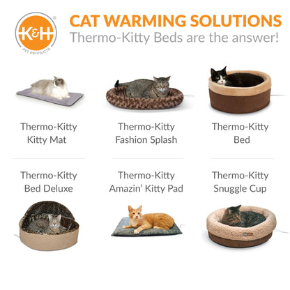 K&H Pet Products Pet Bed Warmer, Turn Any Pet Bed Into a Heated Cat or Dog Bed, Waterproof Indoor Heated Warming Pad Insert, Automatic Temperature, Safety Listed - Small 9 X 8.5in Tan