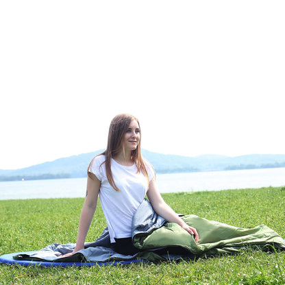 REDCAMP Ultra Lightweight Sleeping Bag for Backpacking, Comfort for Adults Warm Weather, with Compression Sack Green (75"x 32.5")