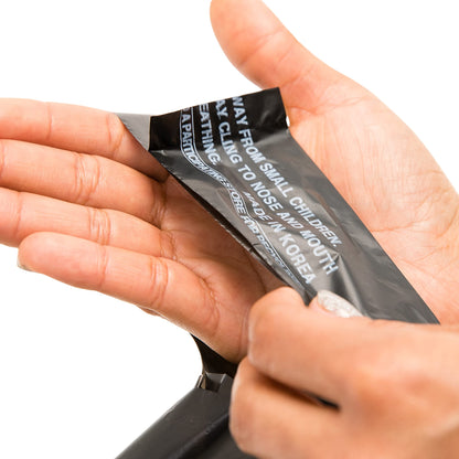 Platree Large Plain Black (400 Count) Embossed T-Shirt Bag, 12 inch X 7 inch X 22 inch, 17 mic, Black Bags with Handled, Bulk, Grocery, Retail, Heavy Duty