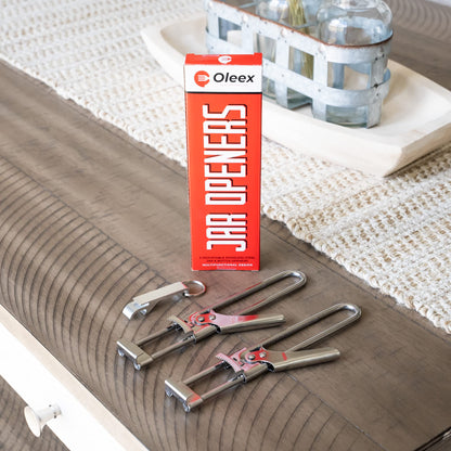 Oleex Jar Opener for Weak Hands (x2) with Keychain Bottle Cap Opener. Easy Seniors Arthritis, Kids Openers. Gripper Tight Lid Opener, Kitchen Gadgets