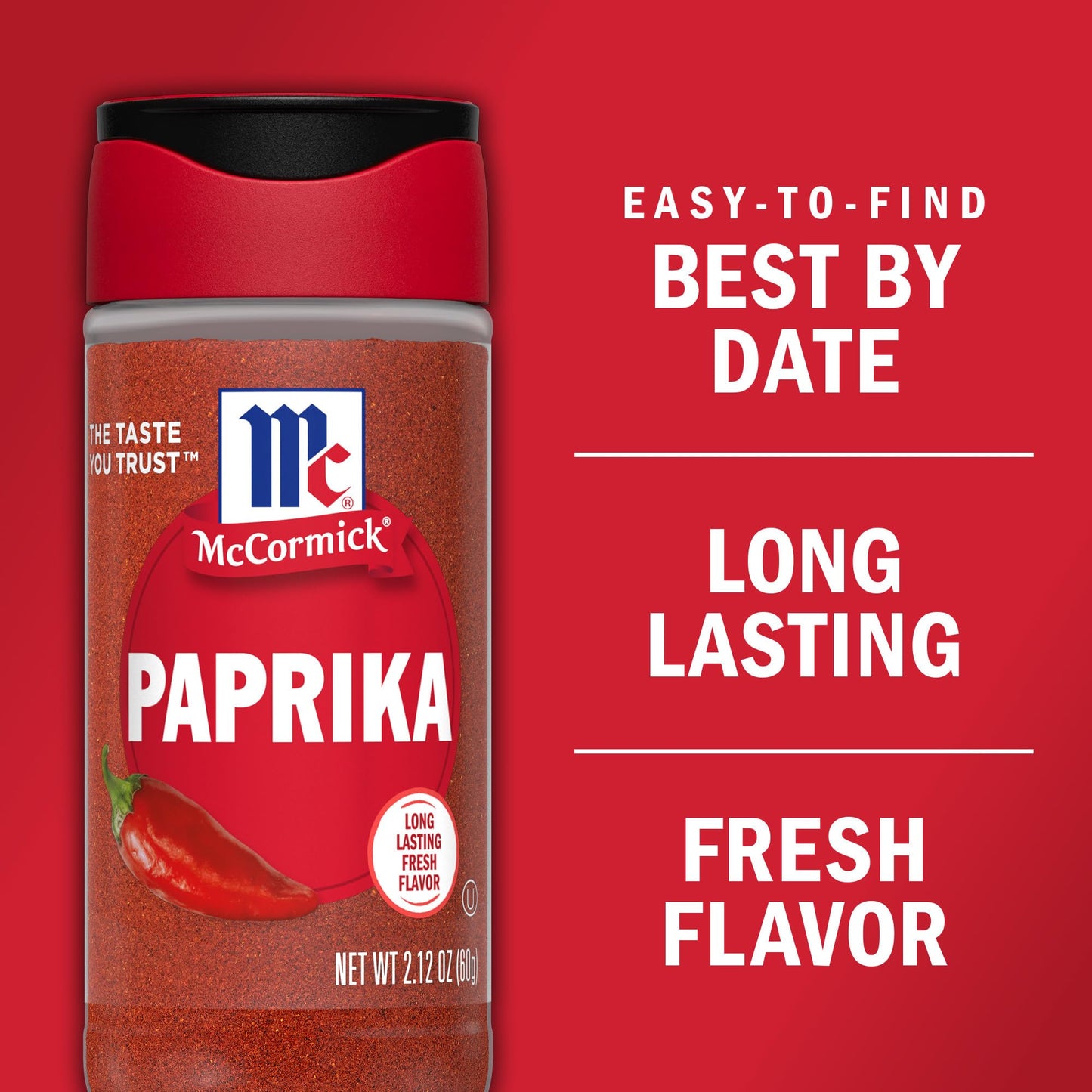 McCormick Paprika, 2.12 oz (Pack of 6)
