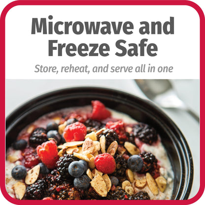 GoodCook 4-Cup Meal Prep Bowls Set with Lids and Dressing Cup, Microwavable Food Storage Containers for Meal Prepping, Set of 10, Black