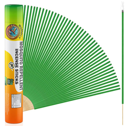 Mosquito Repellent Outdoor Patio (120 PCS) - Natural, DEET-Free Incense Sticks with Rosemary, Lemongrass & Citronella - Camping Essentials, Hiking, Yard