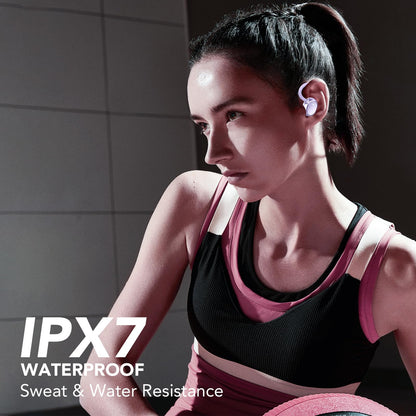 KT1 Wireless Earbuds V5.3 Bluetooth Earbuds 120Hrs Playtime, 4.7g Mini Size Painless Wear, IPX7 Waterproof, Deep Bass 2.0, Over-Ear Ear Buds Wireless Bluetooth Headphones for Sport Running(Purple)