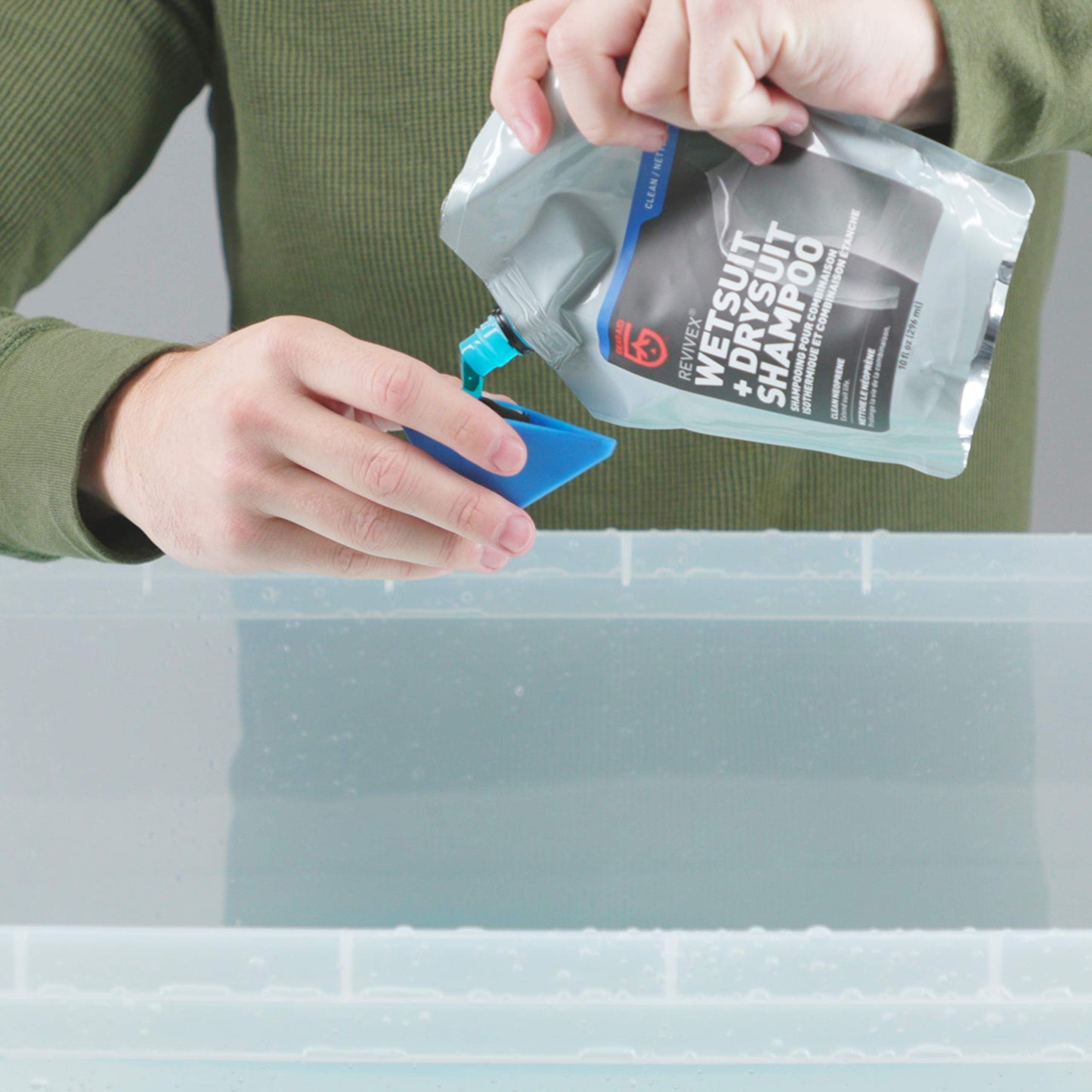 GEAR AID Wetsuit, Drysuit Cleaner and Conditioner – Wash Away Salt, Chlorine, and Residue with Concentrated Shampoo, Keeps Gear Fresh, Durable, and Ready for Use, 10 fl oz