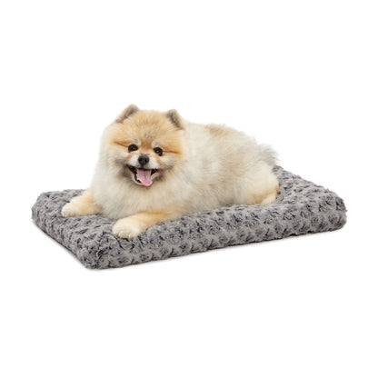 MidWest Homes for Pets XS QuietTime Deluxe Gray Ombré Swirl Plush Pet Bed, Machine Washable, Non-Skid Bottom, Soft Crate Mat for 22-inch Crates