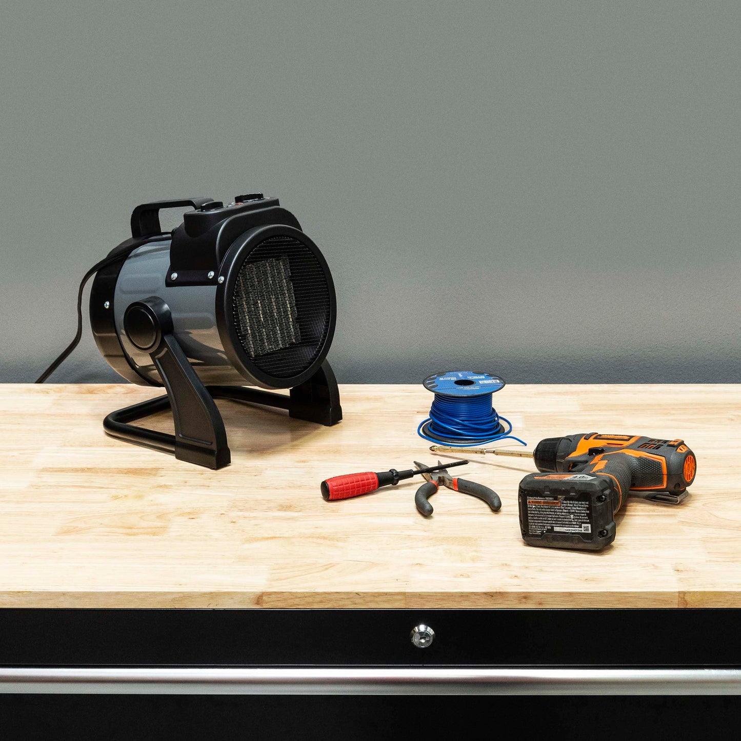 NewAir NGH160GA00, 120V Electric Portable Garage Heater, Heats Up to 160 Square Feet, Garge, Black and Gray