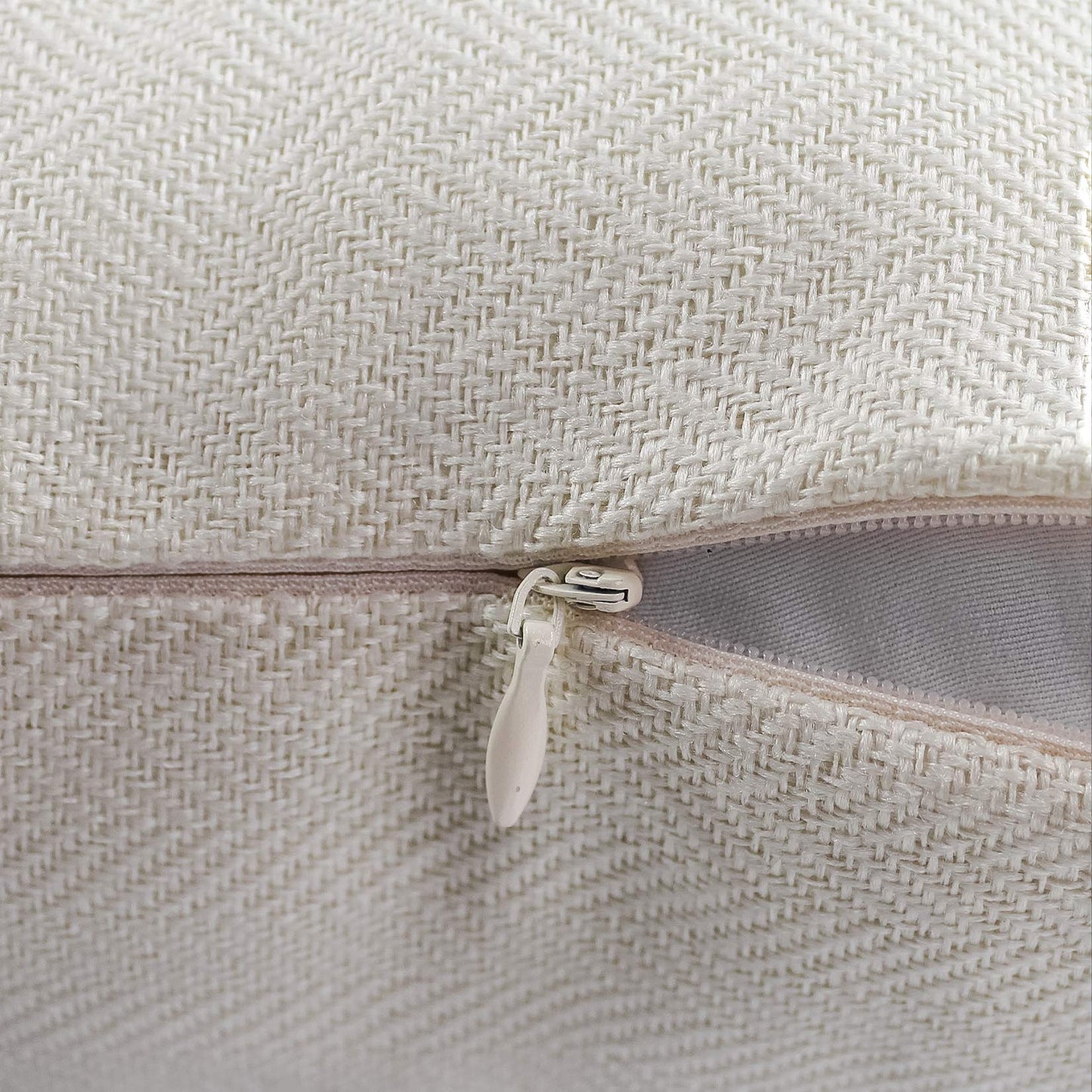 AmHoo Pack of 2 Farmhouse Linen Throw Pillow Cover Cushion Stripe Decoration Buffalo Retro Pillowcase with Hidden Zipper for Sofa Bedroom Car 24 x 24 Inch Blue