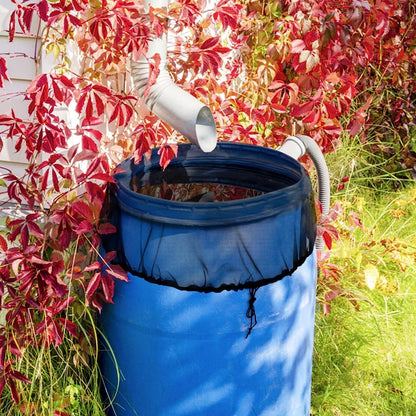 Mesh Cover for Rain Barrels - 2pcs 39in Rain Barrel Netting with Drawstring, Water Collection Buckets Tank Protector Screen for Preventing Fallen Leaves in Outdoor Garden Eaves