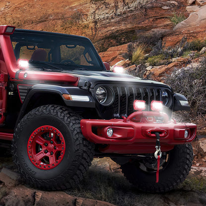 Nilight LED Light Bar 2PCS 60W 4Inch Triple Row Spot Flood Combo Lights w/Wiring Kit for Fog Driving Work Lighting on Off-Road Truck Tractor SUV ATV UTV Golf Cart Boats