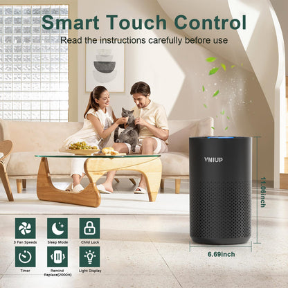 Air Purifiers for Bedroom Home up to 800 ft², Vniup H14 True HEPA Room Air Purifiers for Bedroom, with Fragrance Function Sleep Mode& Light Mode Air Cleaner for Pet Dander Odor Dust Smoke