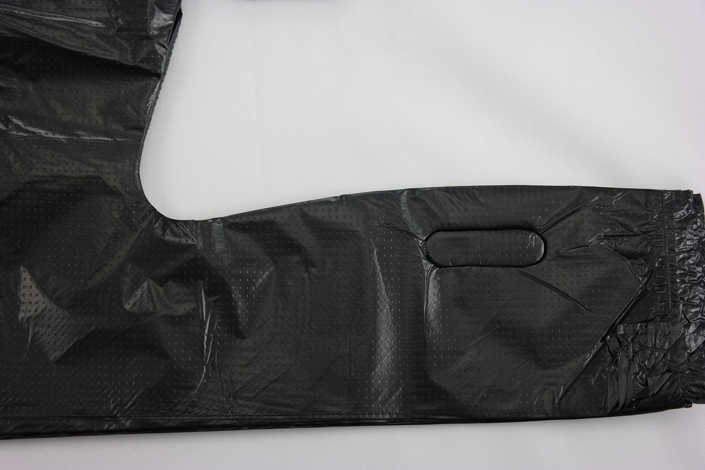 Plastic Bag-Black Plain Embossed T-Shirt Bag 11.5"x6.5"x21.5" 13 mic - 100 bags/bundles