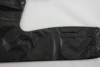 Plastic Bag-Black Plain Embossed T-Shirt Bag 11.5"x6.5"x21.5" 13 mic - 100 bags/bundles