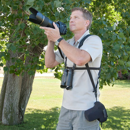 OP/TECH USA Soft Pouch – Compact digital camera case, lightweight accessories pouch, sleek neoprene sleeve for DSLR, perfect for backpacks & travel – durable protection in style | D-M 4/3 | Black