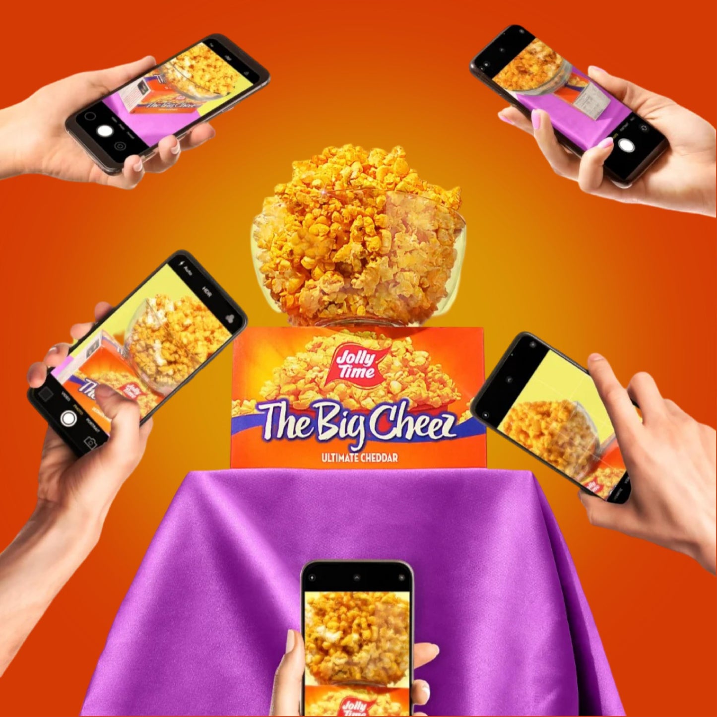 Jolly Time The Big Cheez, Cheddar Cheese Microwave Popcorn, 3.2oz Sharing Bag, 3 Bags Per Carton (The Big Cheez, 3.2 Ounce (Carton of 3))