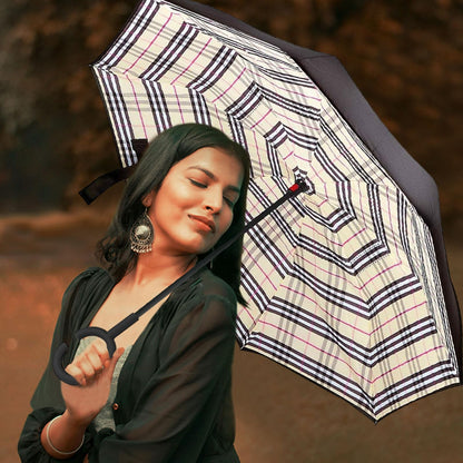 LLanxiry Inverted Reverse Upside Down Umbrella, Waterproof, C-Shaped Handle, Frosted Design, for Men and Women